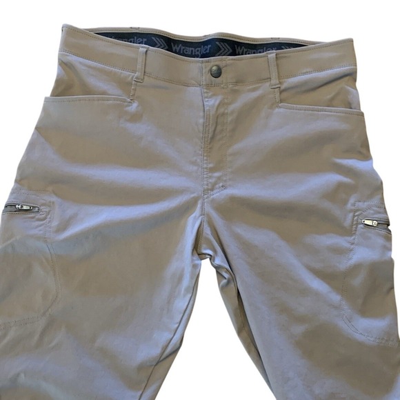 Wrangler Other - Wrangler Outdoor Summer Hiking Pants‎ 36x29.5 Men's Tan Stretch Cargo Care 307